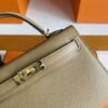 H Factory Bags Mini Kelly Epsom Leather tea khaki Gold Hardware 19cm Full Handmade