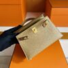 H Factory Bags Mini Kelly Epsom Leather tea khaki Gold Hardware 19cm Full Handmade