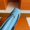 H Factory Bags Mini Kelly Epsom Leather Sky Blue Silver Hardware 19cm Full Handmade