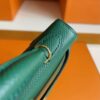 H Factory Bags Mini Kelly Epsom Leather deep green Gold Hardware 19cm Full Handmade