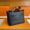 H Factory Bags Mini Kelly 2424 Evercolor Leather Black Silver Hardware 21cm Full Handmade