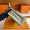 H Factory Bags Kelly Togo Leather sage green Silver Hardware 25cm Full Handmade