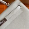 H Factory Bags Kelly Epsom Leather Cream White Silver Hardware 25cm Full Handmade