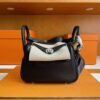 H Factory Bags Mini Lindy Togo Leather Black Silver Hardware 19cm Full Handmade