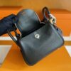 H Factory Bags Mini Lindy Togo Leather Black Silver Hardware 19cm Full Handmade