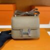 H Factory Bags Constance Epsom Leather Etoupe Grey Silver Hardware 18cm Full Handmade