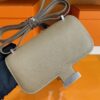 H Factory Bags Constance Epsom Leather Etoupe Grey Silver Hardware 18cm Full Handmade