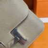 H Factory Bags Constance Epsom Leather Etoupe Grey Silver Hardware 18cm Full Handmade