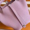 H Factory Bags Picotin Togo Leather X9 light purple pink Silver Hardware 18cm Full Handmade