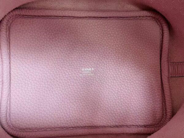 H Factory Bags Picotin Togo Leather X9 light purple pink Silver Hardware 18cm Full Handmade