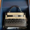 H Factory Bags Mini Kelly Shiny Box Leather Rivet Style Black Silver Hardware 19cm Full Handmade Phw