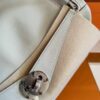 H Factory Bags Lindy Swift Leather M4 off white & Grey Silver Hardware 26cm Full Handmade Phw