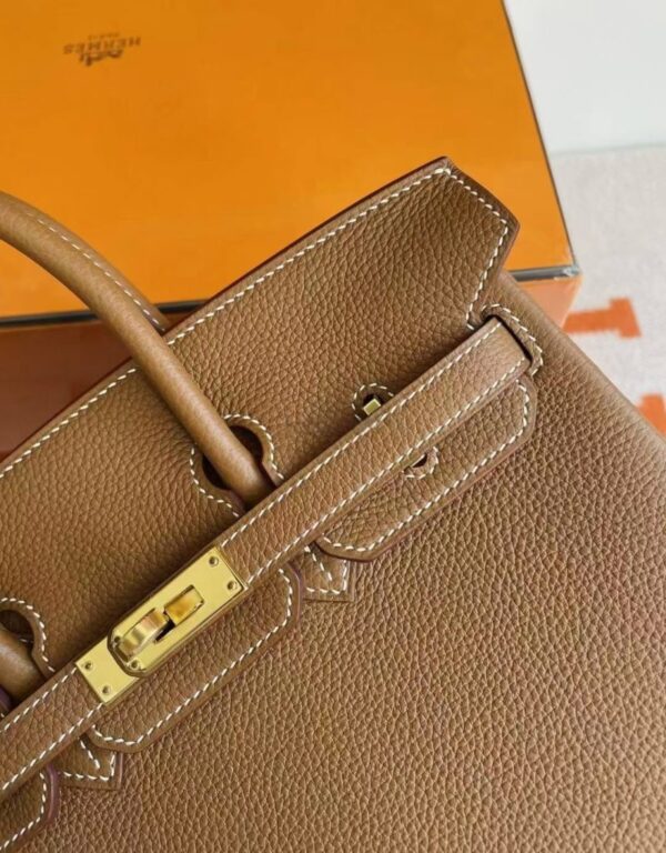mmexport1748271267404-800x1024-1 H Factory Bags Birkin Togo Leather Golden Brown Gold Hardware 25cm Full Handmade
