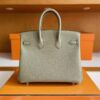 H Factory Bags Birkin Togo Leather Q1 Sage Green Silver Hardware 25cm Full Handmade
