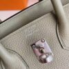 H Factory Bags Birkin Togo Leather Q1 Sage Green Silver Hardware 25cm Full Handmade
