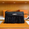 mmexport1748271400342-1024x769-1 H Factory Bags Kelly Elan Chever Leather Black Silver Hardware 27cm Full Handmade