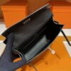 H Factory Bags Mini Kelly Pochette Swift Leather Black Silver Hardware 22cm Full Handmade