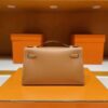 H Factory Bags Mini Kelly Pochette Swift Leather Golden Brown Gold Hardware 22cm Full Handmade