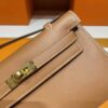 H Factory Bags Mini Kelly Pochette Swift Leather Golden Brown Gold Hardware 22cm Full Handmade