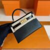 H Factory Bags Mini Kelly Touch Epsom & Crocodile Black Gold Hardware 19cm Full Handmade