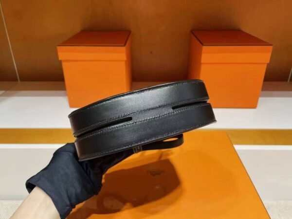 H Factory Bags Mosaique Shiny Box Leather Black Silver Hardware 17cm Full Handmade