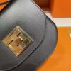 H Factory Bags Mosaique Shiny Box Leather Black Gold Hardware 17cm Full Handmade