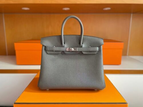 mmexport1749176102874-1024x781-1 H Factory Bags Birkin Togo Leather medium grey Silver Hardware 25cm Full Handmade