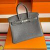 H Factory Bags Birkin Togo Leather medium grey Silver Hardware 25cm Full Handmade