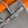 H Factory Bags Birkin Togo Leather medium grey Silver Hardware 25cm Full Handmade