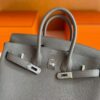 H Factory Bags Birkin Togo Leather medium grey Silver Hardware 25cm Full Handmade