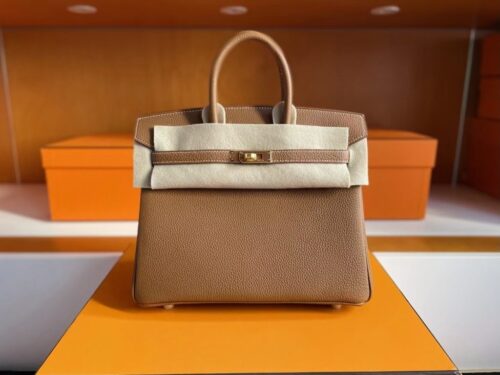 mmexport1749176157775-1024x768-1 H Factory Bags Birkin Togo Leather Golden Brown Gold Hardware 25cm Full Handmade
