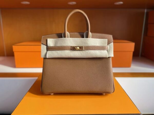 mmexport1749176157775-1024x768-1 H Factory Bags Birkin Togo Leather Golden Brown Gold Hardware 25cm Full Handmade