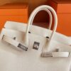 H Factory Bags Birkin Togo Leather Gream White Silver Hardware 25cm Full Handmade