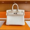 mmexport1749176234035-1024x778-1 H Factory Bags Birkin Togo Leather 8L Ice White Silver Hardware 25cm Full Handmade
