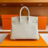 mmexport1749176291617-1024x774-1 H Factory Bags Birkin Togo Leather Pearl White Silver Hardware 25cm Full Handmade