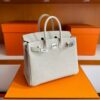 mmexport1749176303795-1024x798-1 H Factory Bags Birkin Togo Leather Pearl White Silver Hardware 25cm Full Handmade