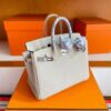 mmexport1749176306131-1024x816-1 H Factory Bags Birkin Togo Leather Pearl White Silver Hardware 25cm Full Handmade