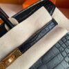 H Factory Bags Birkin Matte Alligator Crocodile HCP Black Gold Hardware 25cm Full Handmade