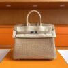 mmexport1749176444401-1024x776-1 H Factory Bags Birkin Matte Alligator Crocodile OM Tea Khaki Silver Hardware 25cm Full Handmade