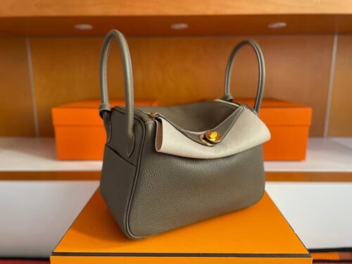 mmexport1749176855587-1024x771-1 H Factory Bags Lindy Togo Leather Etoupe Grey Gold Hardware 26cm Full Handmade
