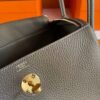 H Factory Bags Lindy Togo Leather Etoupe Grey Gold Hardware 26cm Full Handmade