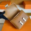 mmexport1749177083515-1024x803-1 H Factory Bags Constance Epsom Leather ck37 Golden Brown Silver Hardware 18cm Full Handmade