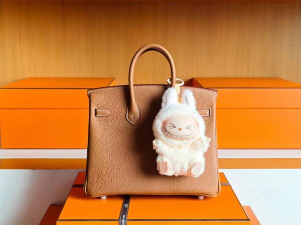 H Factory Bags Birkin Togo Leather Golden Brown Silver Hardware 25cm Full Handmade