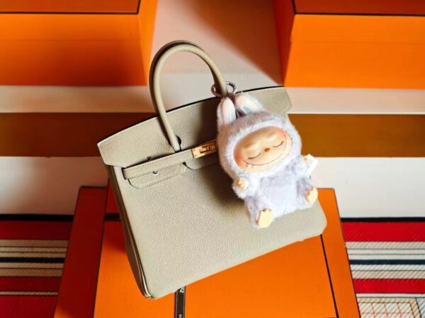 H Factory Bags Birkin Togo Leather Cream White Gold Hardware 25cm Full Handmade