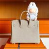 H Factory Bags Birkin Togo Leather Cream White Gold Hardware 25cm Full Handmade