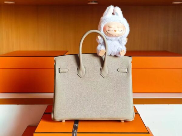 H Factory Bags Birkin Togo Leather Cream White Gold Hardware 25cm Full Handmade