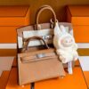 H Factory Bags Mini Kelly Epsom Leather Gold Brown Silver Hardware 19cm Full Handmade