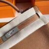 H Factory Bags Kelly Togo Leather Golden Brown Silver Hardware 25cm Full Handmade