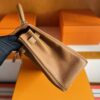 H Factory Bags Kelly Togo Leather Golden Brown Silver Hardware 25cm Full Handmade