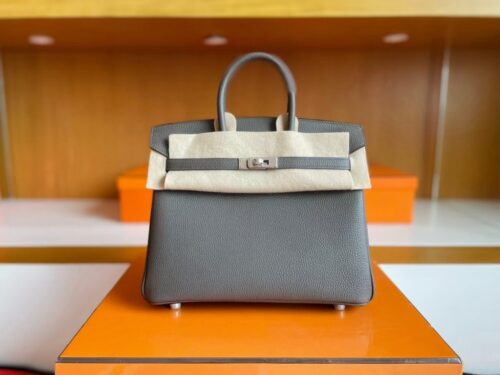 mmexport1750840719250-1024x791-1 H Factory Bags Birkin Togo Leather medium grey Silver Hardware 25cm Full Handmade